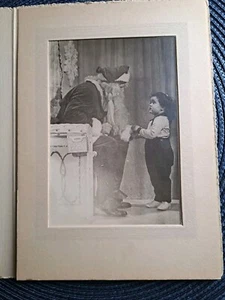 Vintage Foto vom Weihnachtsmann und kleinen Mädchen ca. 5x7 schwarz-weiß 20er Jahre ? - Bild 1 von 7