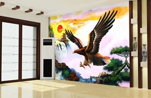 3D Pine Eagle 3860 Wallpaper Mural Wall Print Wall Wallpaper Murals US Coco - Picture 1 of 11