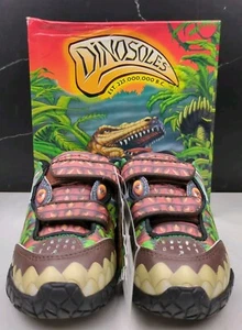 DinoSoles Tyrannosaurus LED Little Boy Shoes, Multi-Color, sz 10 - Picture 1 of 10