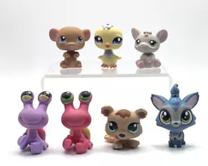 LPS Little Pet Shop Lot Of 7 Hermit Crab Bear Mouse Bird Dog - Picture 1 of 5