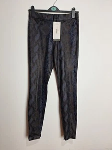 ZARA Trafaluc Snake Print Faux Leather Legging Trousers Size Medium Brand New - Picture 1 of 16