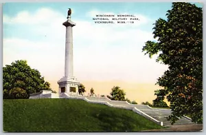 Postkarte Mississippi Vicksburg MS National Military Park Wisconsin Memorial - Bild 1 von 2