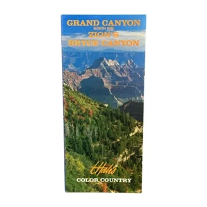 Grand Canyon North Rim Zions Bryce Canyon Travel Tourist Brochure Pamphlet - Imagen 1 de 6