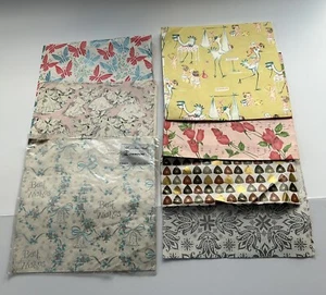 Lot Vintage Wrapping Paper Gift Wrap 7 Sheets - Picture 1 of 3