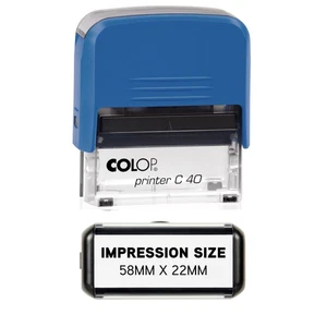 Personalised Business Garage Rubber Stamp Self Inking-Service Rec Etc-COLOP C40 - Imagen 1 de 2