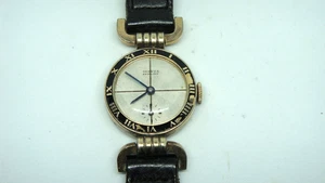 SCHWEIZER DAMEN ARMBANDUHR GENEVA BY ORLOFF 17 JEWELS LEDERBAND LÄUFT EINWANDFREI - Bild 1 von 7