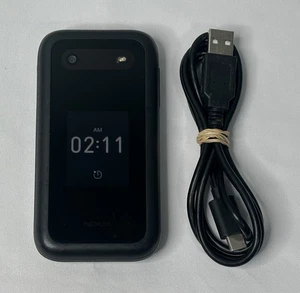 Nokia 2760 Flip 4G LTE N139DL cellulare 2,8" 5MP Tracfone Kaios/WiFi - Foto 1 di 10