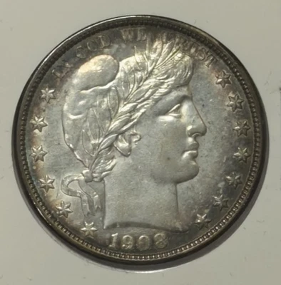 Medio dólar de peluquero 1908-O 50c ** ¡¡FANTÁSTICO!! ** XAKHE3508 Foto 1 de 4