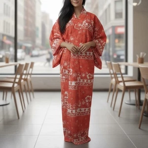 Kimono japonés Yukata mujer japonesa kimono bata hawaiana hibisco primavera - Imagen 1 de 14