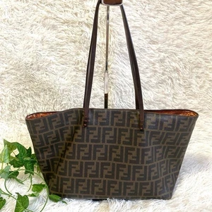 Borsa tote FENDI Zucca PVC vintage autentica usata dal Giappone - Foto 1 di 10