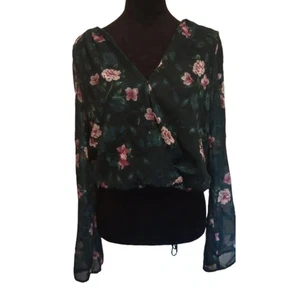 Mi Ami Damen-Wickelbluse Größe Medium Blumenmuster - Bild 1 von 7