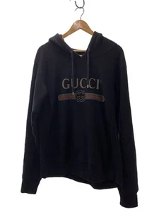 GUCCI Sudadera con Capucha M Algodón Estampado Negro 463591 Usada - Imagen 1 de 6