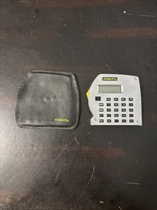 Vintage STANLEY TOOLS Powerlock Calculator/Clock Combination with Leather Case. - Picture 1 of 11