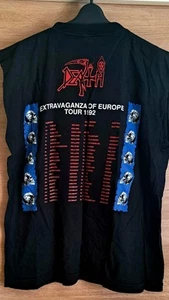 Vintage DEATH 1992 Tour Shirt Metal Band Tee XL Extravaganza Europe Rare - Imagen 1 de 3