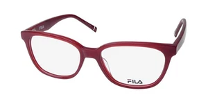 NUEVO FILA VFI177 GAFAS BORDE COMPLETO MUJER CUADRADO PLÁSTICO 51-16-140 ROJO BORGOÑA - Imagen 1 de 8
