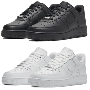 MENS WOMEN LEATHER SNEAKERS CASUAL TRAINERS AF1 WALKING RUNNING-SPORTS-GYM-SHOES - Picture 1 of 55