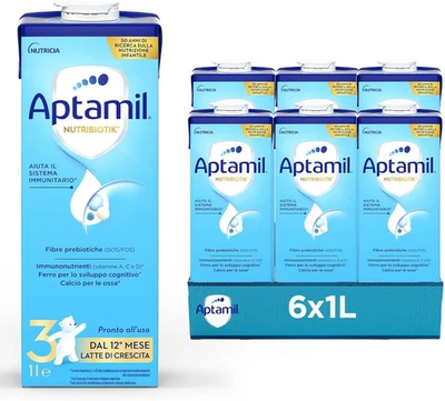 APTAMIL 3 - Latte Di Crescita Liquido per Bambini Dai 12 Mesi, Pronto All'Uso -  - Immagine 1 di 4