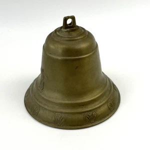 Antike Glocke aus Messing | Relief Engel Motiv | 14 cm | Deko Sammler Massiv RAR - Picture 1 of 6