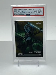 2024 Topps Star Wars Chrome 143 Aayla Secura Amy Allen Gold 26/50 Auto PSA Auth - Picture 1 of 2