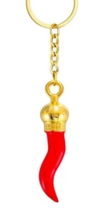Italian Red Horn Keychain - Italian Horn - Cornicello keychain Italian Keychain - Picture 1 of 4