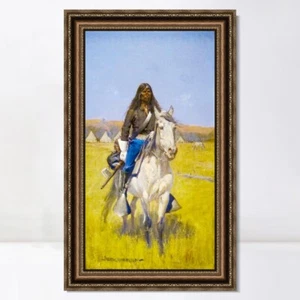 Lona enmarcada Estampado Giclee Montado Indian Scout por Frederic Remington Arte de Pared - Imagen 1 de 16