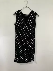 Jessica Howard Size 10 Petite Dress Black & White Sleeveless Short Vneck W2 - Picture 1 of 10