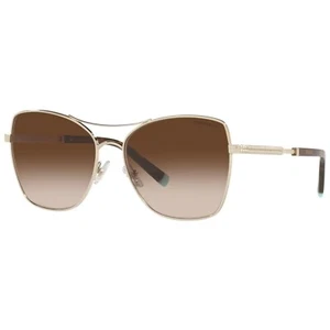 TIFFANY Women Sunglasses TF3084 60213B Pale Gold / Brown Gradient Lens 59mm - Picture 1 of 6