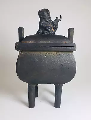 Vintage Japanese Foo Dog Cast Iron Incense Burner • 80.93$