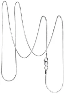 Fibbia per aragosta rettangolare argento sterling 925 catena serpente rotondo 1,2 mm - Foto 1 di 7