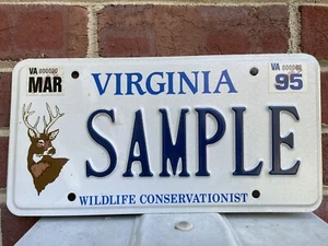 Virginia Buck Deer SAMPLE License Plate  - Picture 1 of 4