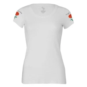 ๐ธ Lana Del Rey Rose Heart Embroidered Sleeve T-Shirt - Official - L & XL ๐ถ - Picture 1 of 5