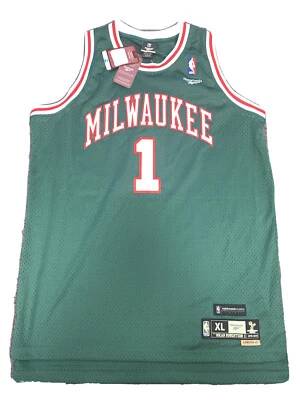 New Rare Oscar Robertson Mens Size XL Reebok Green Swingman Bucks Jersey NWT - Image 1 of 4