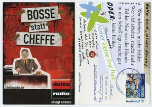 61397 - delta radio - Bosse statt Cheffe - Ansichtskarte, gelaufen - Bild 1 von 1