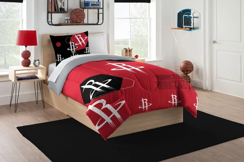 Houston Rockets Twin Bedding (Hexagon) OFFICIAL NBA Cover