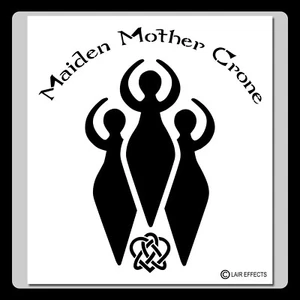 11 X 12-inch Maiden Mother Crone STENCIL Wiccan/Triple Goddess/Celtic heart knot - Picture 1 of 7