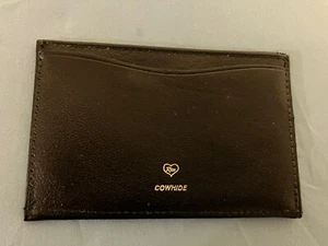 Vintage Rico Mens Black Leather ID Holder and Credit Cards Cowhide 4-1/4x3 New - Picture 1 of 6