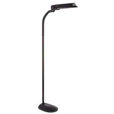 OttLite T81G5T Wing Shade VisionSaver 18-Watt Floor Lamp, Black