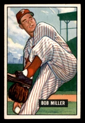 1951 Bowman Baseball #220 Bob Miller EX/MT *e1 - Image 1 of 2