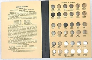 Canada 5 Cent 1858 to Date Album Vol 61 - 58 Total Coins - Circulated to UNC - Picture 1 of 7
