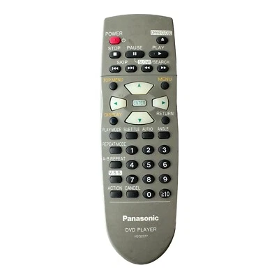 Panasonic VEQ2377 Reproductor de DVD Control Remoto Repuesto Gris Ha sido Probado Foto 1 de 4