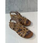 Bare Traps Women's Size 8.5 Kaylyn Sandals Comfort Shoes Hook And Loop Tan Brown