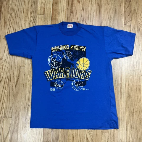 Vintage Team Rated Golden State Warriors T Shirt Single Stitch Sz XL Made in USA Cover