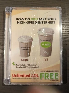 AOL CD-ROM - How do you take your high-speed internet? - Coffee Images - New - Picture 1 of 2