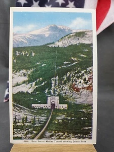 Unused 3 1/2 x 5 1/2 Postcard East Portal Moffat Tunnel Showing James Peak Linen - Picture 1 of 2
