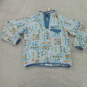 Patagonia Synchilla Snap T Kids XL 14 Blue Multi Wandering Woods Steam Blue - Picture 1 of 21