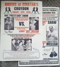 LENNY MCLEAN vs ROY SHAW BOXING POSTERS. SET OF 2. CRIME. LEGENDS. FREE UK POST.