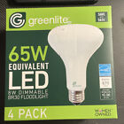 4X New Greenlite Br30 Light Bulbs 8W Led 65W Dimmable 3000K 670 Lumens