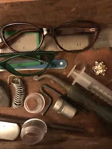 John Leeper Uhrmacher Werkzeugkiste Schmuckuhr Brille Werkzeuge Vintage Sammler - Bild 1 von 5