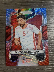 2018 Panini Prizm World Cup Soccer Red Blue Wave #287 Oussama Haddadi - Picture 1 of 2