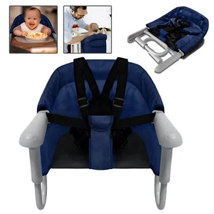 Reisehochstuhl Babysitz Tischsitz Faltbar Kindersitz Hochstuhl Babystuhl Blau DE - Bild 1 von 12